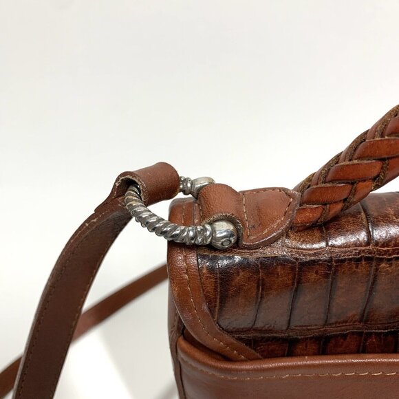 Brighton Vintage Y2K 90s Leather Medium Bucket Bag Purse, Crossbody Shoulder Bag - Picture 5 of 13